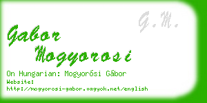 gabor mogyorosi business card